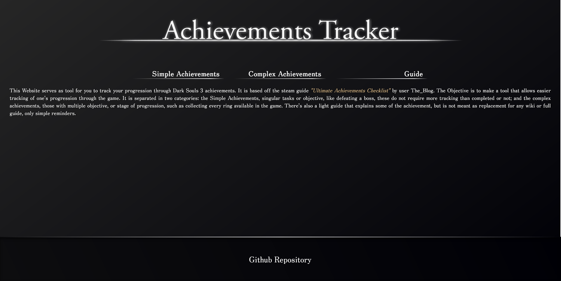 screenshot of table creation page