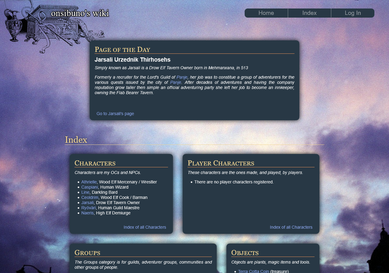 screenshot of the website's homepage